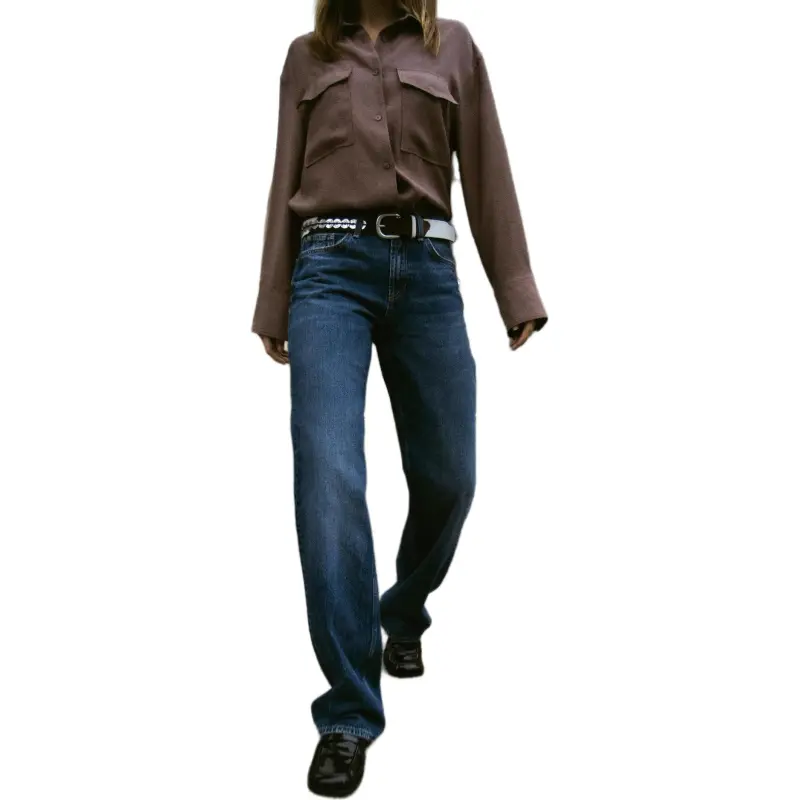 ZARA Trf Jeans Women's Marine Blue-2