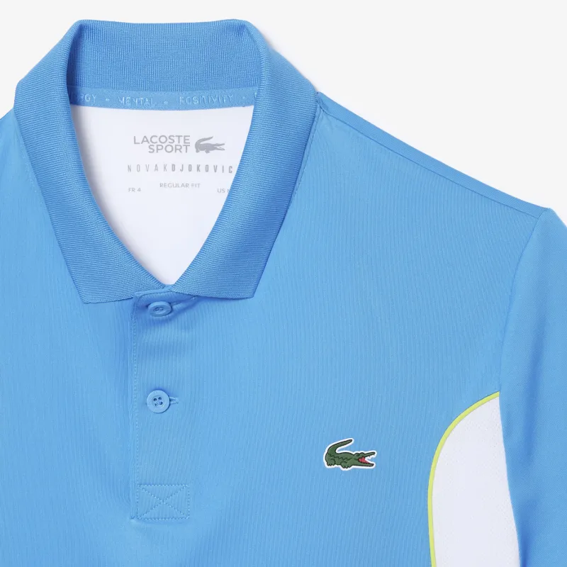 LACOSTE Djokovic Collaboration Polo Shirts Men Blue, White, Multicolor 26F-4