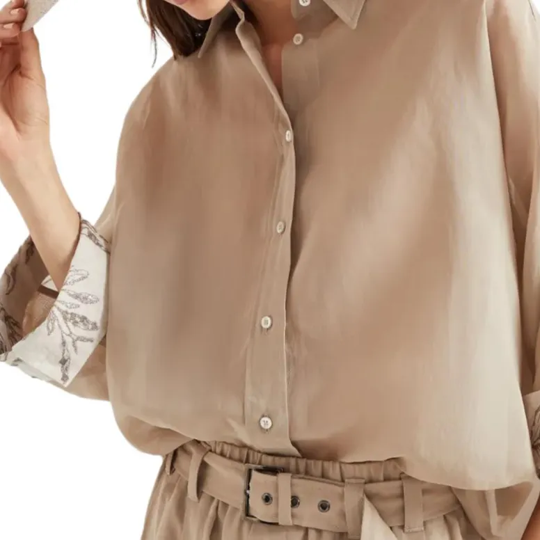 Brunello Cucinelli Flora Embroidered Shirt-4
