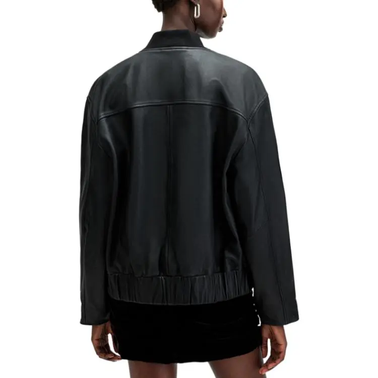 ALLSAINTS Leather Jacket Women's Black-1