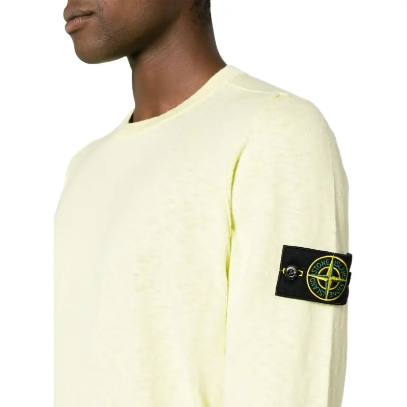 STONE ISLAND Compass appliqué Cotton blend Jumper-4