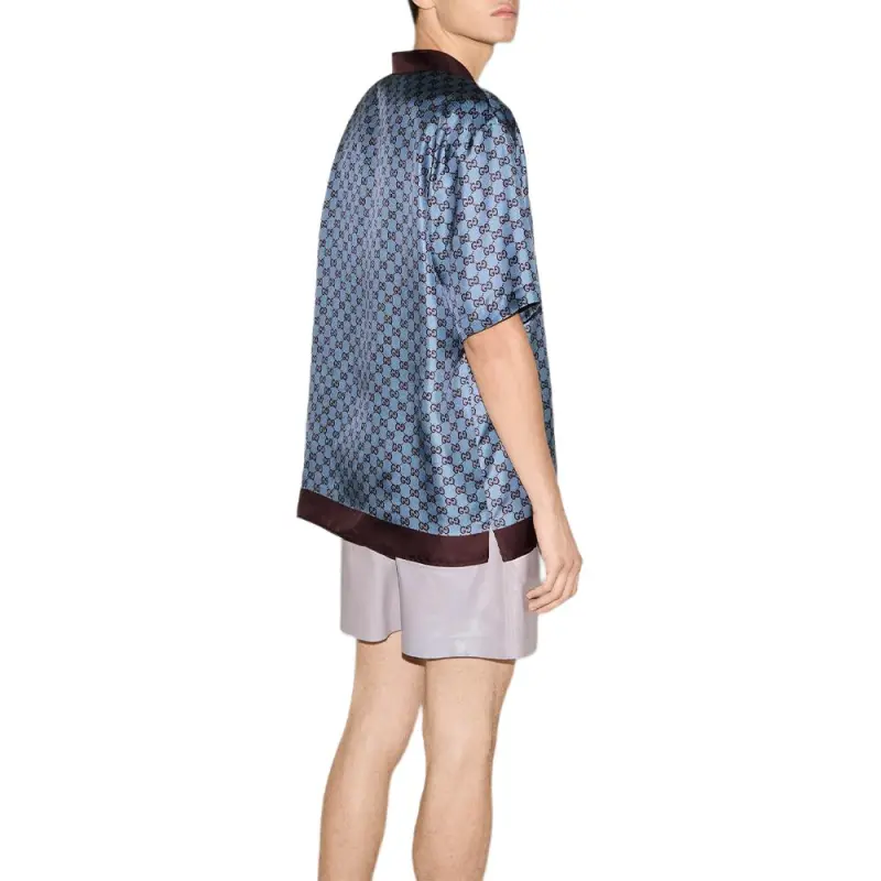 GUCCI FW25 Lido Collection Shirt Men's Light Blue-2