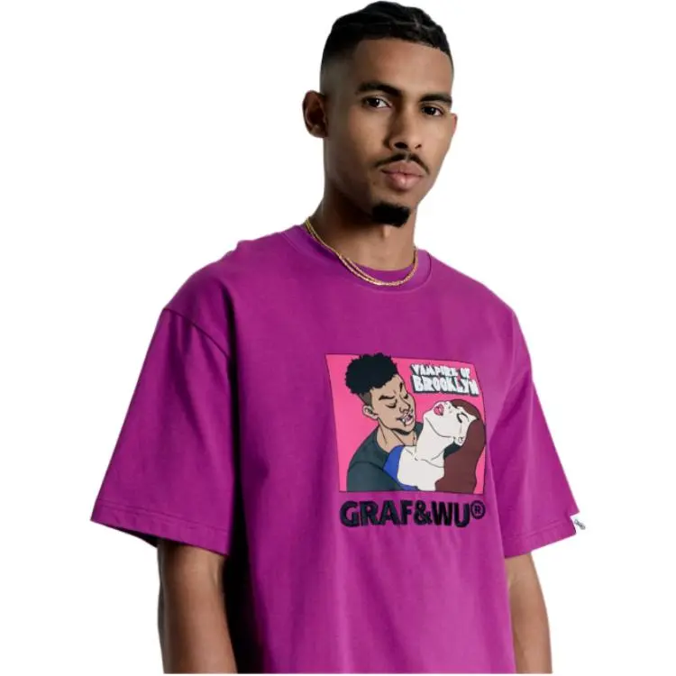 GRAF T-Shirts Unisex Brooklyn Vampire Fuchsia Short Sleeve-2
