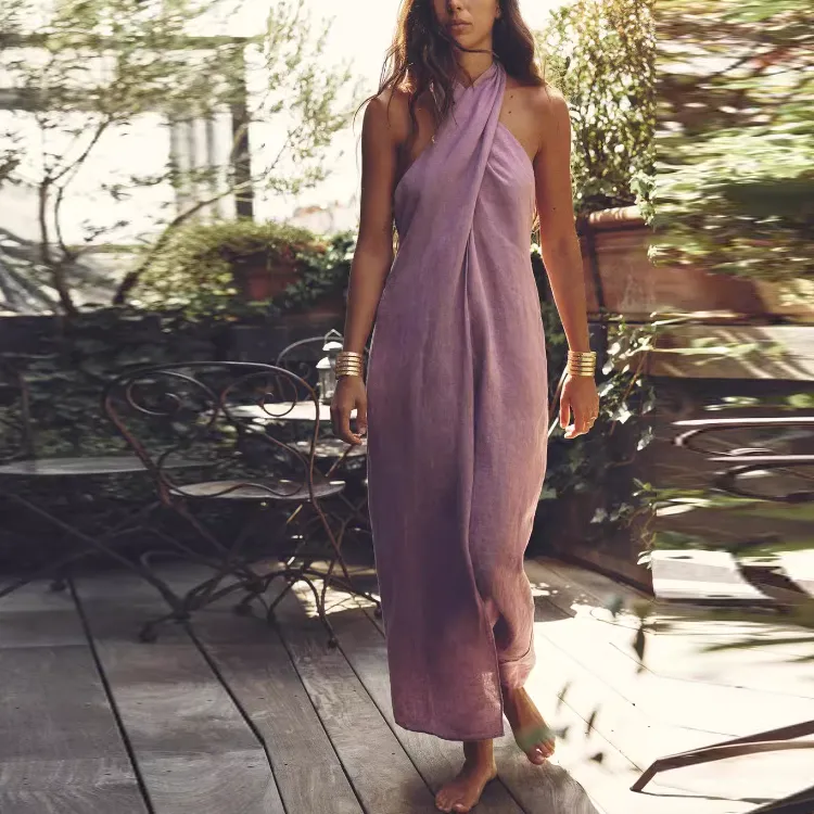 ZARA Sleeveless Dress Women's Light Purple-2