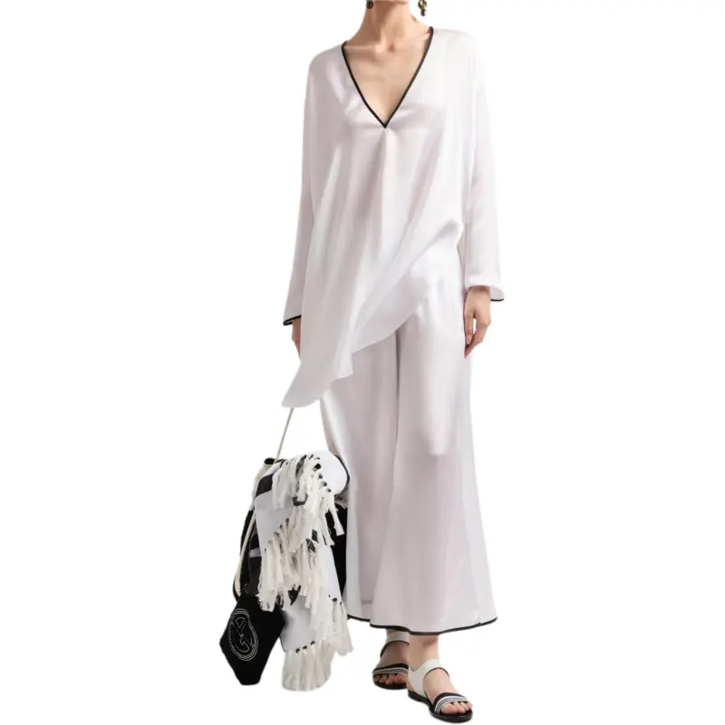 GIORGIO ARMANI Wide leg Silk Trousers-1