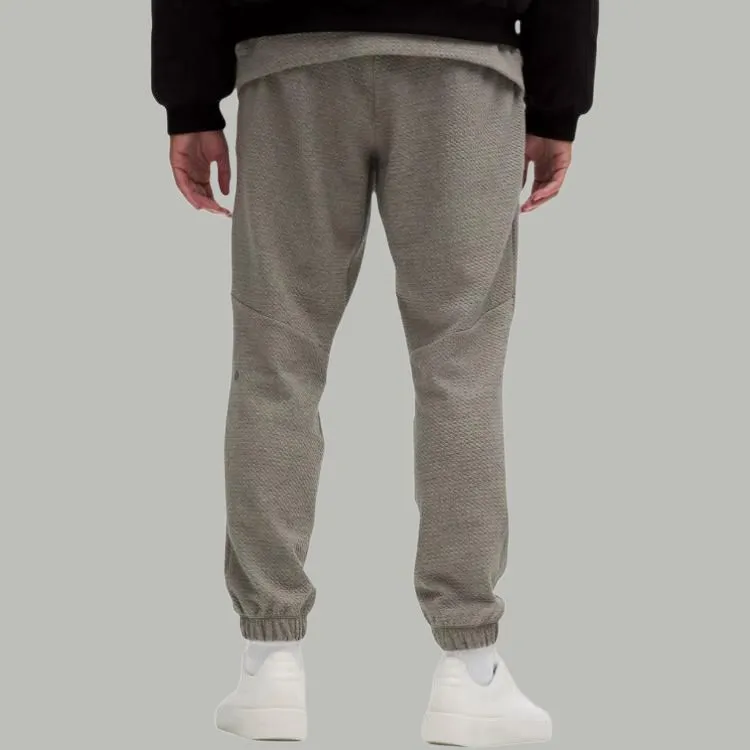 Lululemon Textured Double Knit Knitted Sweatpants Men's Mixed Color Night Black-11