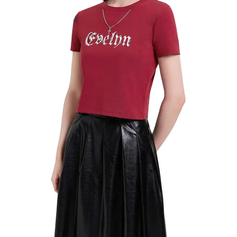 Three Blessings Regular T Shirt Women's Red-2