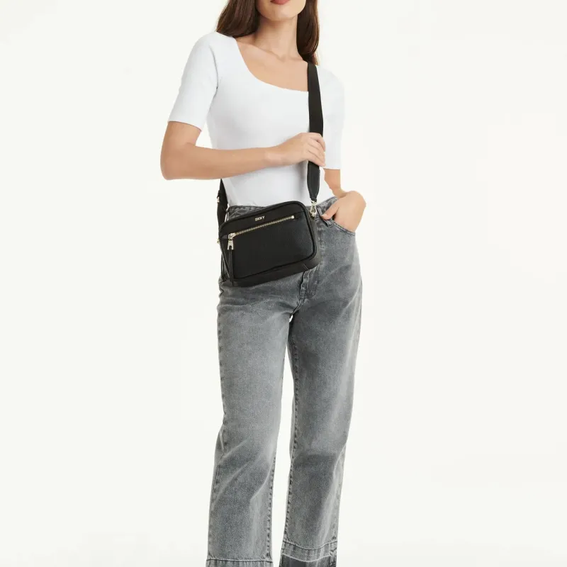 DKNY Imitation Leather Camera Bag Shoulder Bag Crossbody Bag Women's Black-2