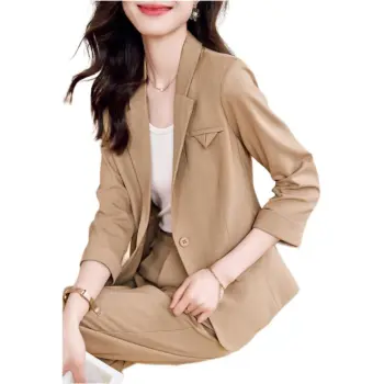 Mo Han Yi Mei Business Suit Women's Khaki