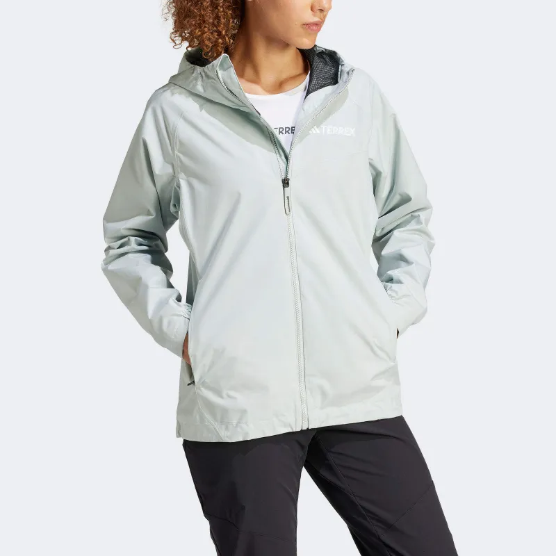 Adidas ULT TERREX MULTI 2L RAIN.RDY Jackets & Coats Women's Gray-2