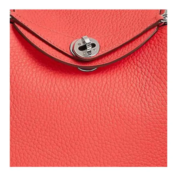 HERMES Lindy Clemence Leather Handbag Shoulder Bag Crossbody Bag Mini Women's Texas Pink/Tea/Beige/Blue-2