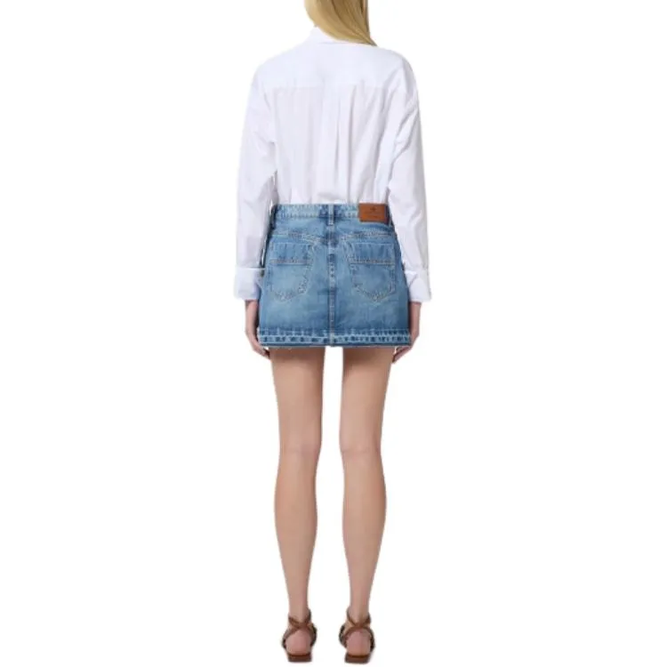 Elisabetta Franchi Logo Embroidered Curved Hem Shirt-2