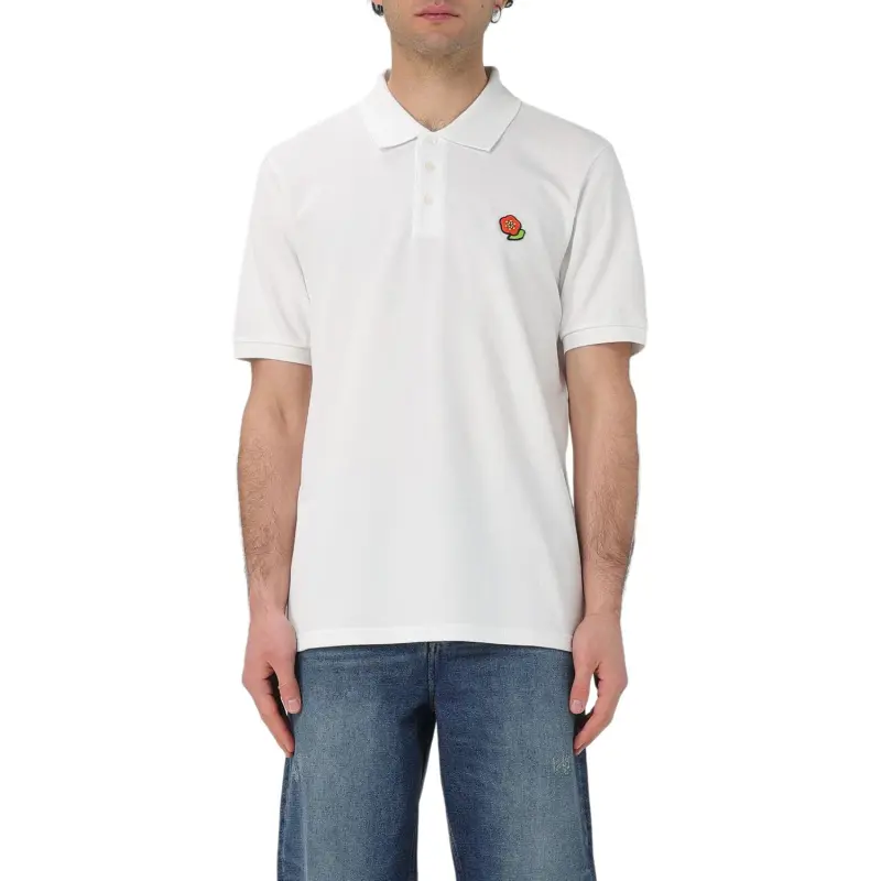 KENZO Floral Embroidered Short Sleeved Polo Shirt-2
