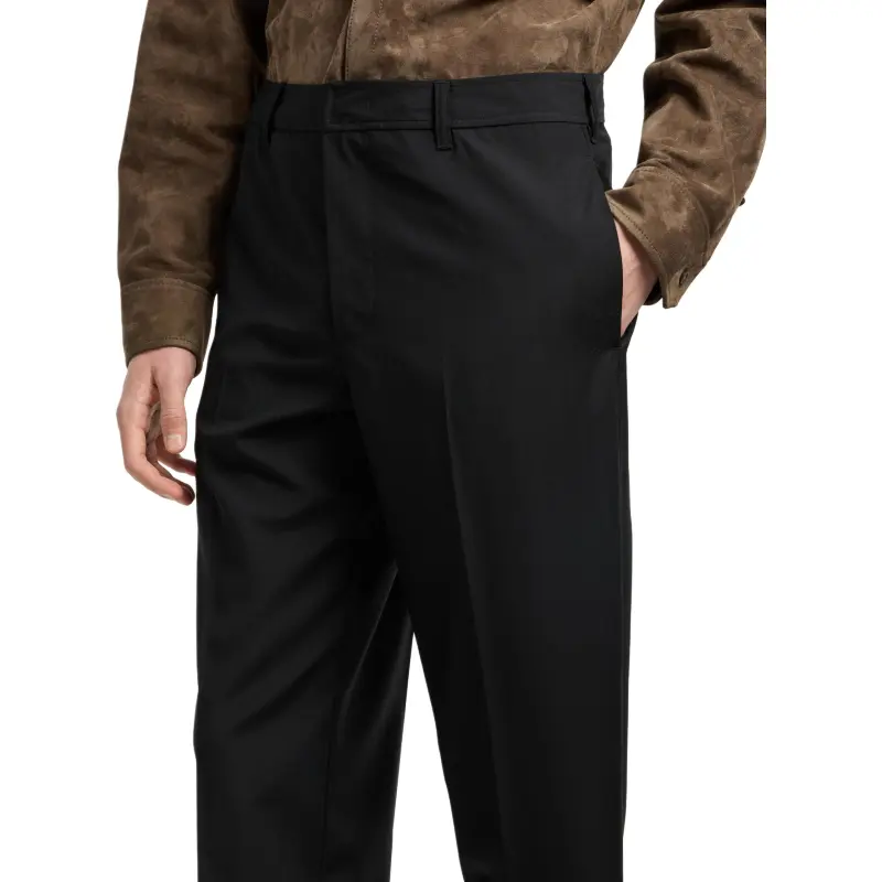 EMPORIO ARMANI Wool Poplin Chinos-4