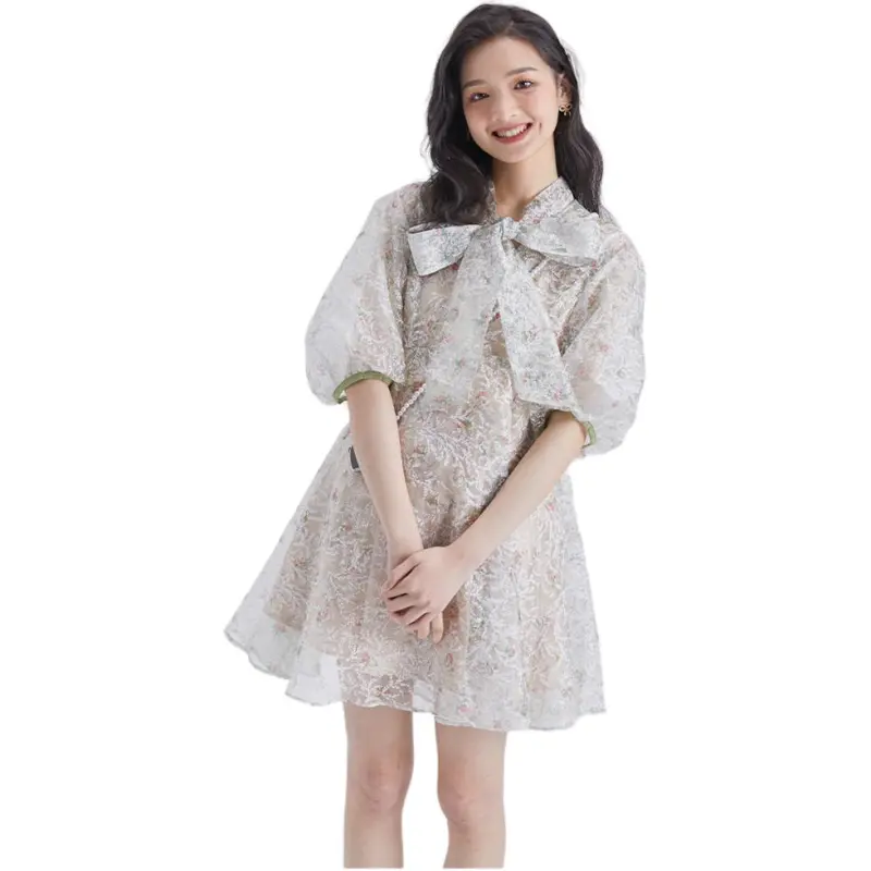 DEAR DEER PUFF Short Sleeved Dresses Women's Dress-3