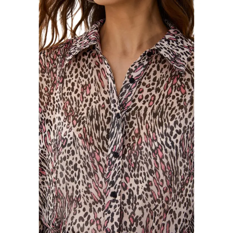 GUESS Long Sleeved Dress Women's Brown-4