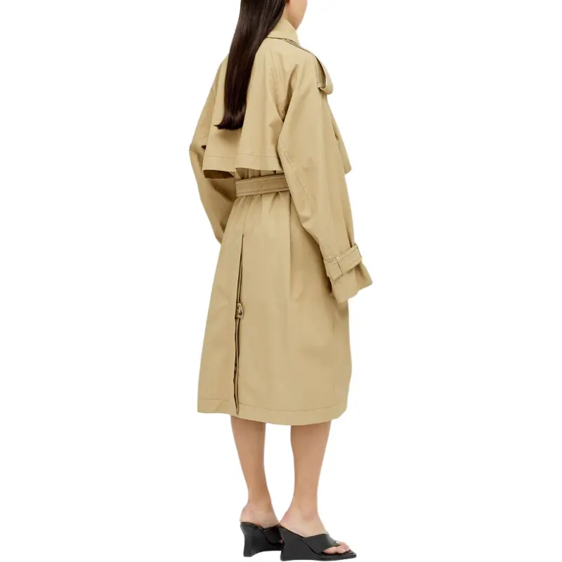 SportMax Ricamo Double Breasted Belted Trench Coat-4