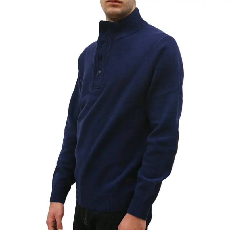 BARBOUR Half-Buttoned Knitted Jumper-3