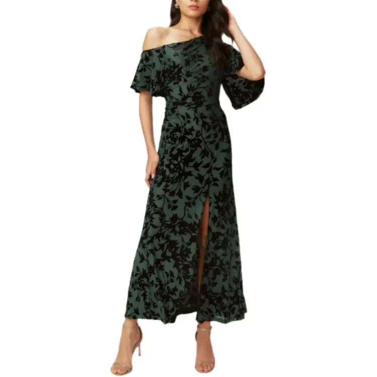 DVF Diane Von Furstenberg All Over Patterned One Shoulder Dress-2