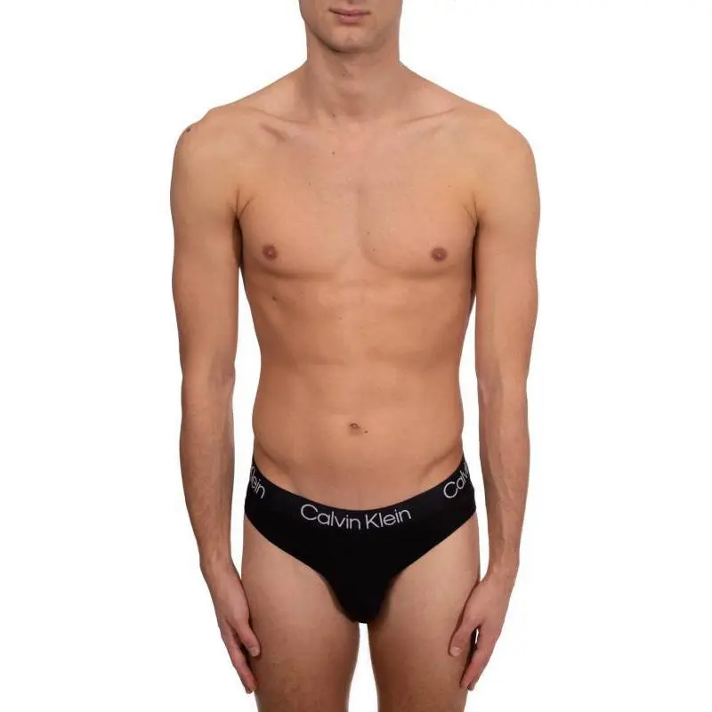 CALVIN KLEIN 3 Pack Briefs Modern Structure Underpants Men's 3 Pack Black-1