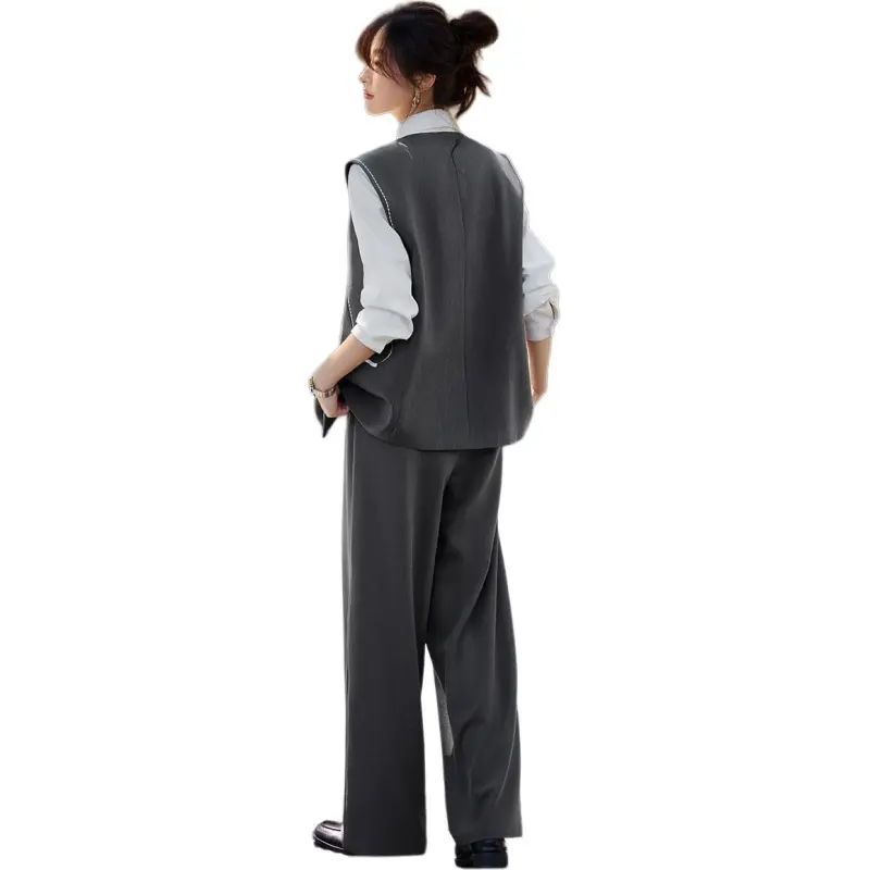 Mo Han Yi Mei Casual Suit Women's Medium Gray-1