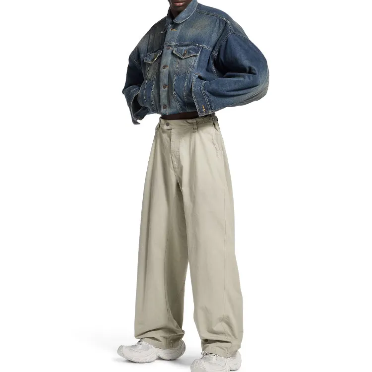 Balenciaga Distressed Straight Leg Trousers-2
