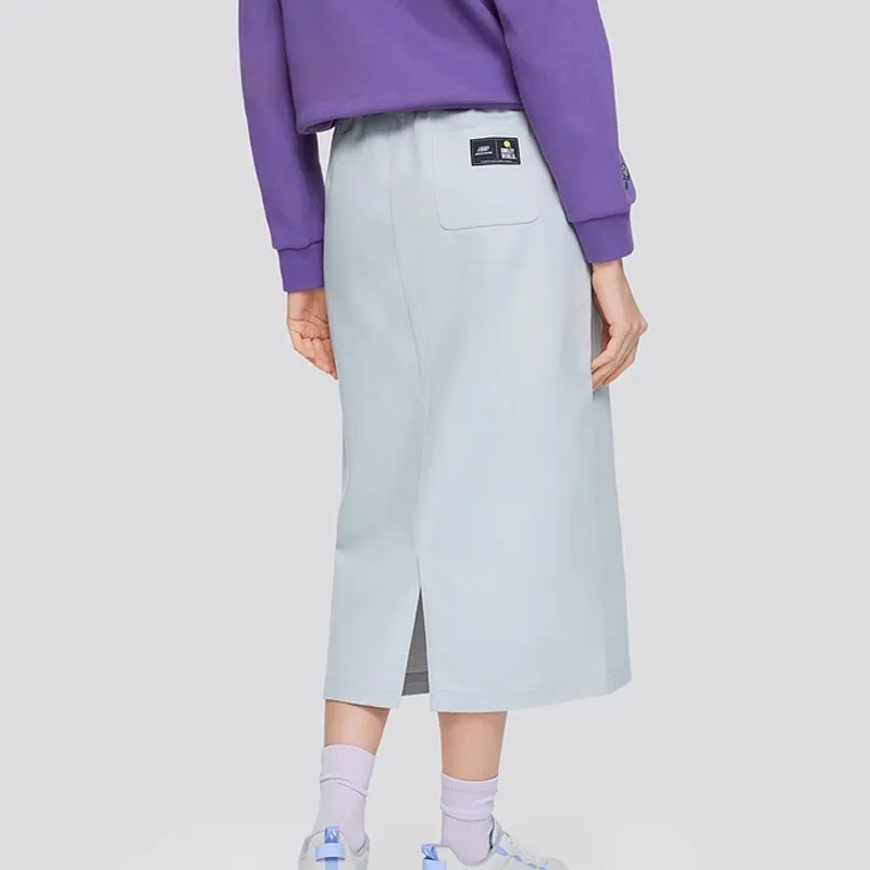 Skechers x SmileyWorld Casual Long Skirts Women's High Rise Gray-2
