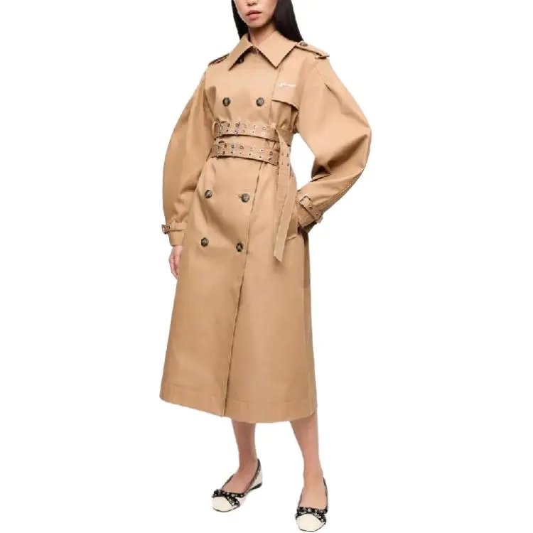 GANNI Belted Trench Coat-3