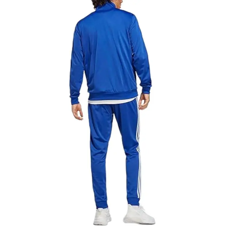 Adidas Essentials Warm-Up 3-Stripes Track Jacket Stand Collar Jackets Men's Blue-4