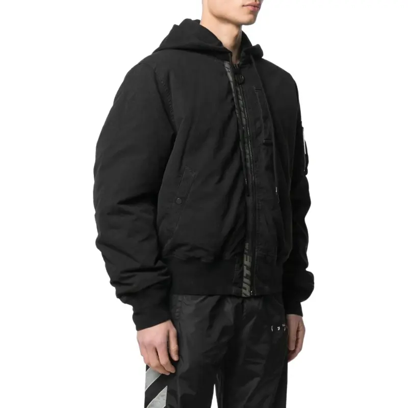 OFF WHITE Vintage Cotton Bomber Jacket-3