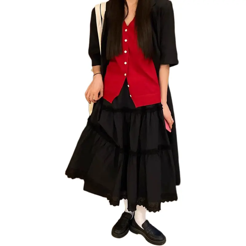 HTMEME Casual Long Skirt Women's-7