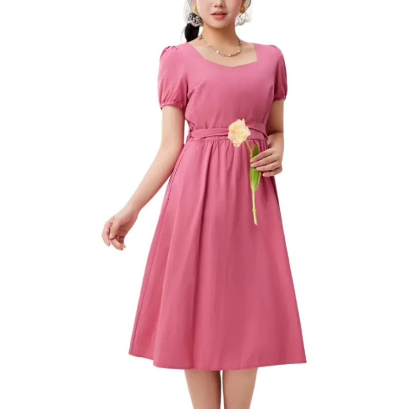Love To Serve Short Sleeved Dress Women's Fuchsia-3