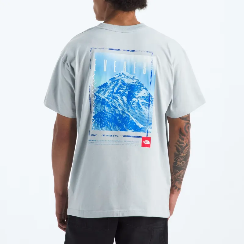 THE NORTH FACE Red Box Everest T Shirt Men's High Rise Gray-2