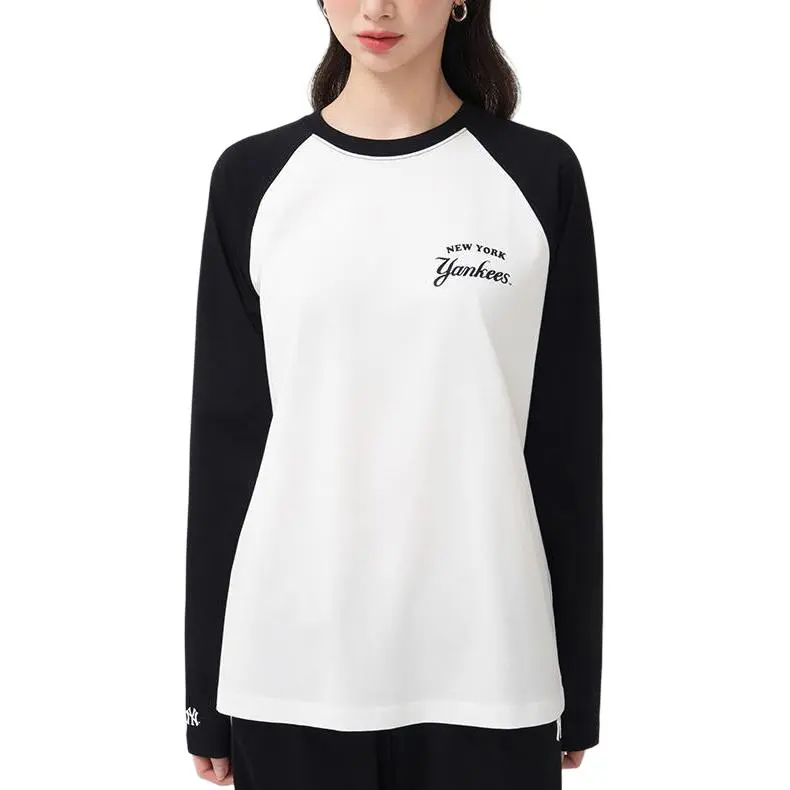MLB New York Yankees Raglan Sleeve T Shirt Women's Black-2