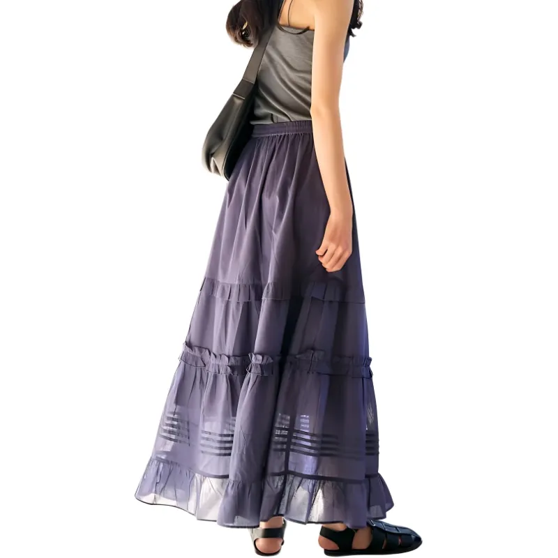 FREAK'S STORE Casual Long Skirt Women's Marine Blue-1