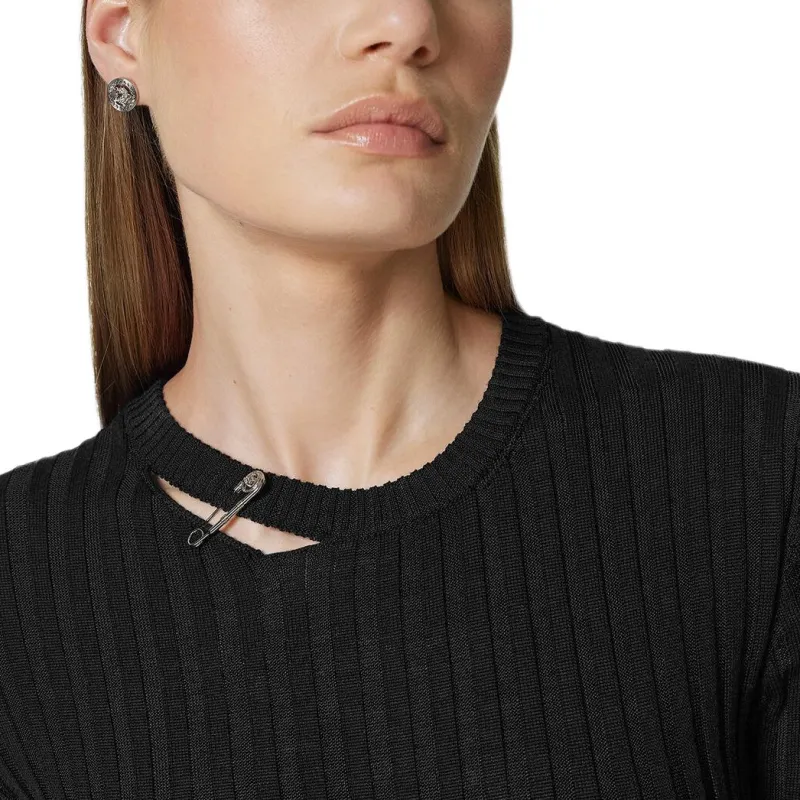 VERSACE Long Sleeved Knitted Dress-4