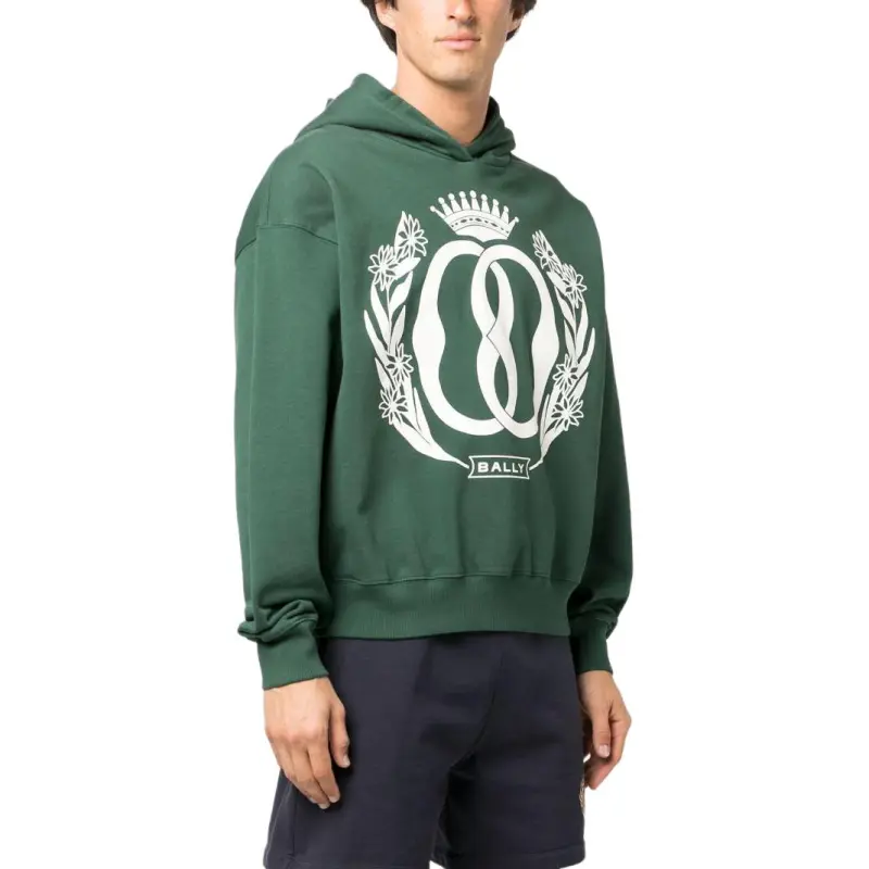BALLY Sweatshirts Men Green-4