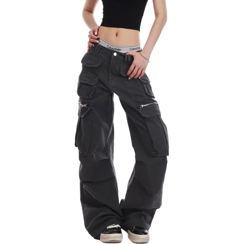 VINMUK Cargo Pants Unisex Dark Gray-5