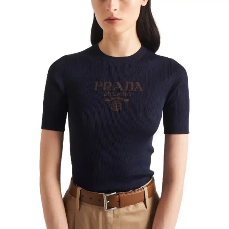 PRADA SS24 Regular T Shirt Women's Blue-3