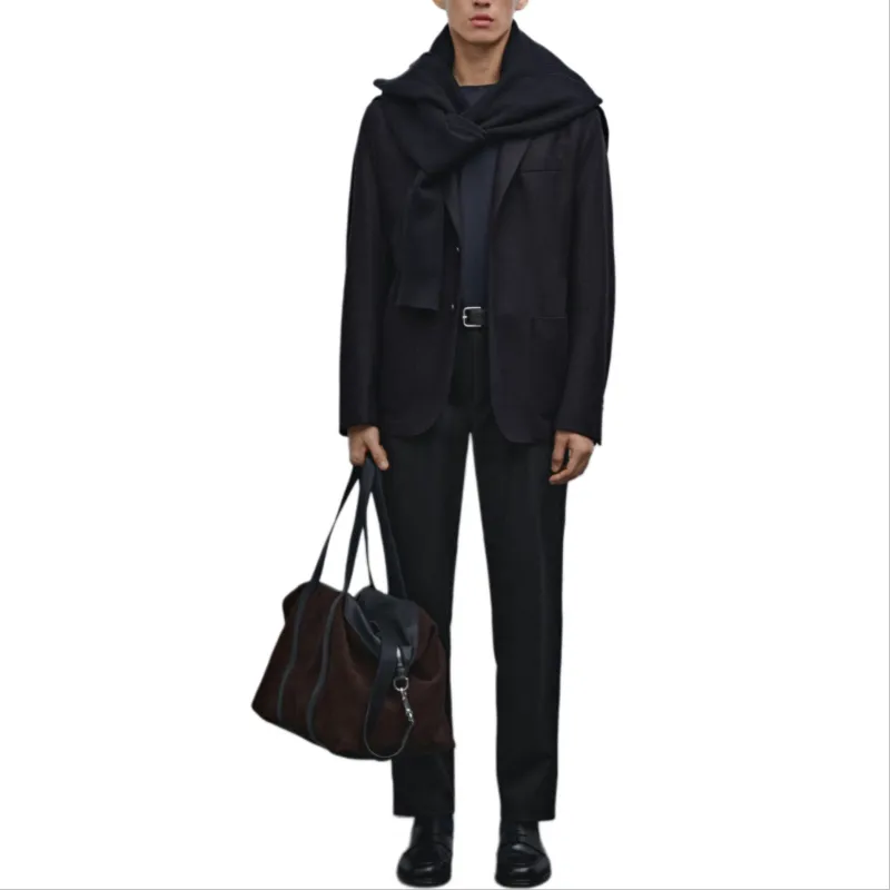 Massimo Dutti Casual Pants Men's Black-2
