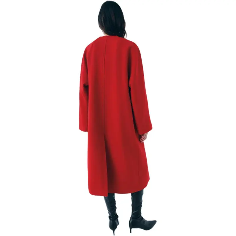 ZARA ZW Series Coats Women's Red-2