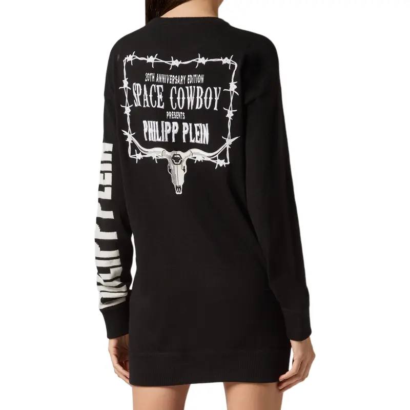 PHILIPP PLEIN Long Sleeved Dress Women's Black-1