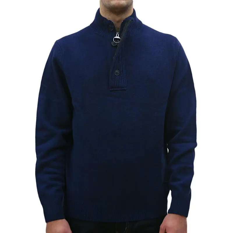 BARBOUR Half-Buttoned Knitted Jumper-2