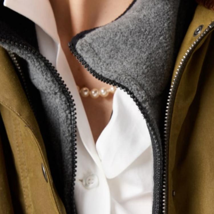 MIU MIU Fleece Zip Sweatshirt 'Grey' - POIZON