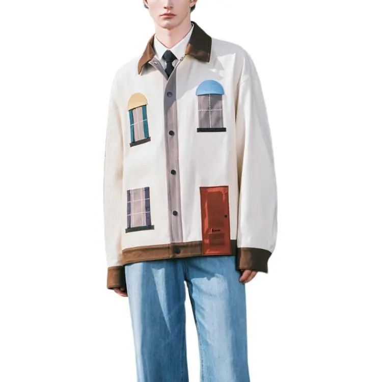 Bosieagender Jackets & Coats Unisex Light Beige-2
