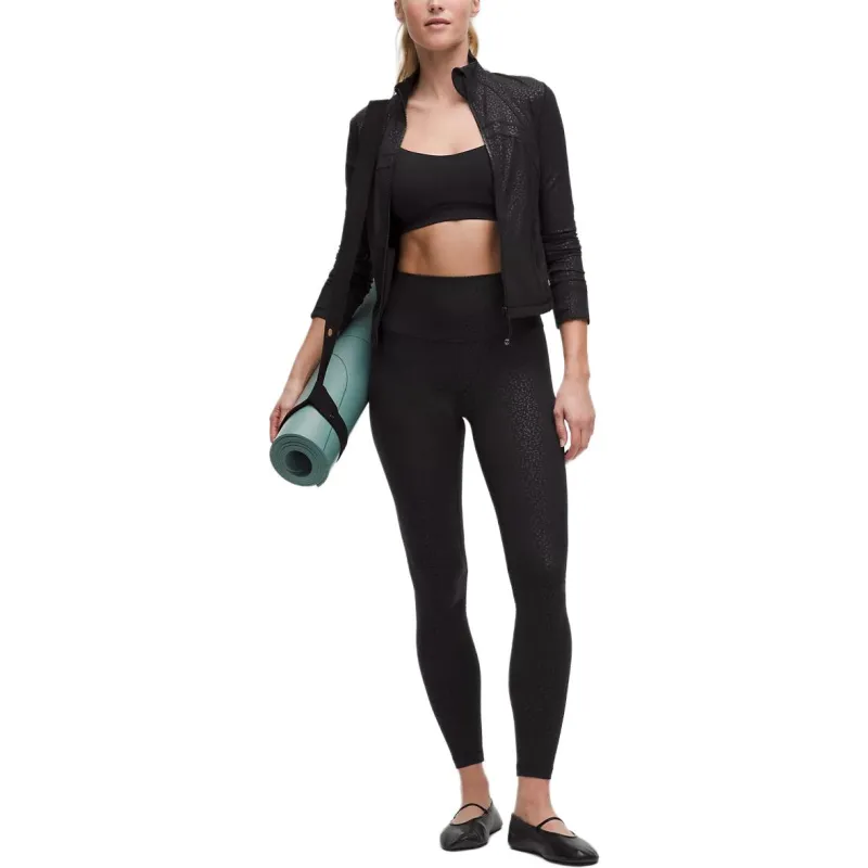 Lululemon Define Jackets & Coats Women's Leopard Print Daisy Embossed Black-2