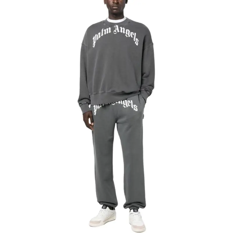PALM ANGELS Knitted Sweatpants Men's Gray-2