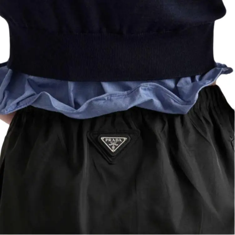 PRADA Elasticated waist Mini Skirt-4