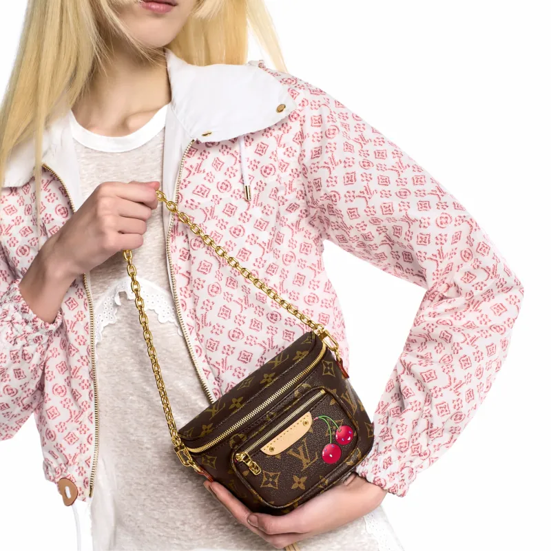 LOUIS VUITTON Takashi Murakami, Collaboration Bumbag Leather Fanny Pack Mini Women's Brown-7