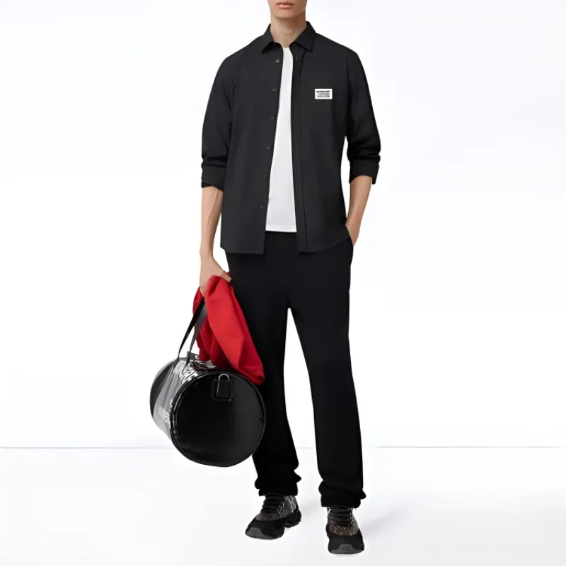 Burberry Shirt Spring Men's Black-5